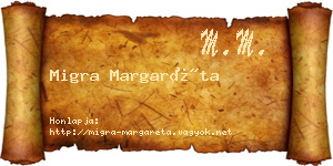 Migra Margaréta névjegykártya